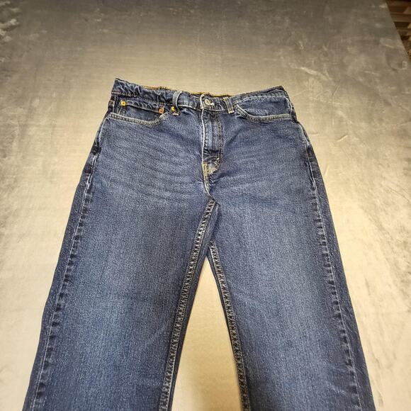 Levis 514 Jeans Mens 32x30 Blue Straight Leg Stretch Denim Mid Rise Classic - Picture 2 of 10